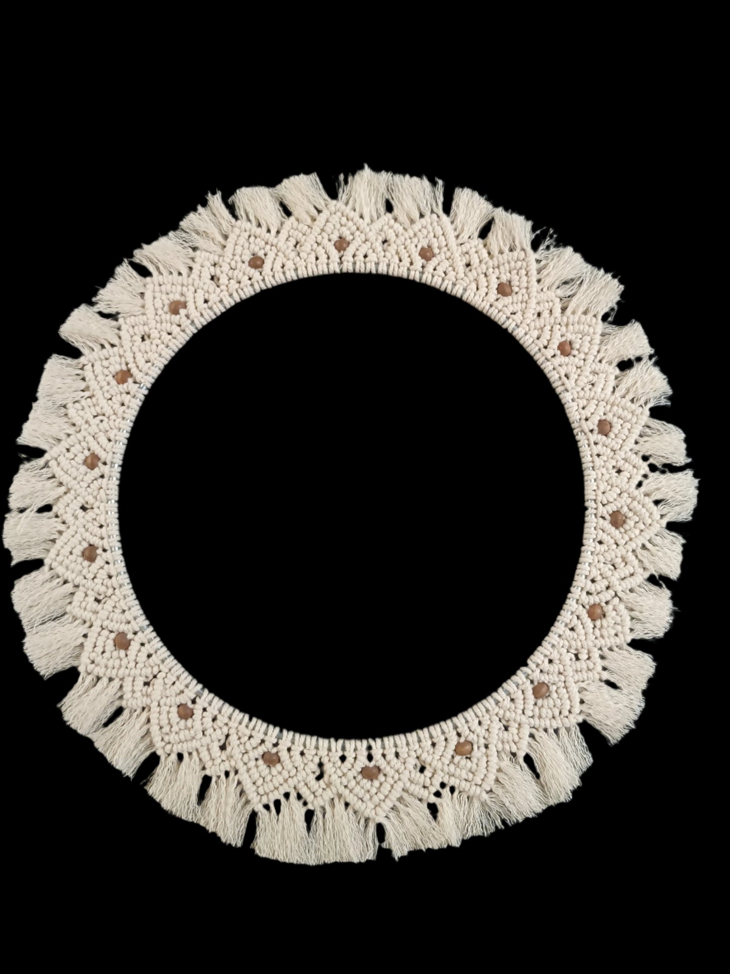 Handmade Natural Beige Macrame Mandala