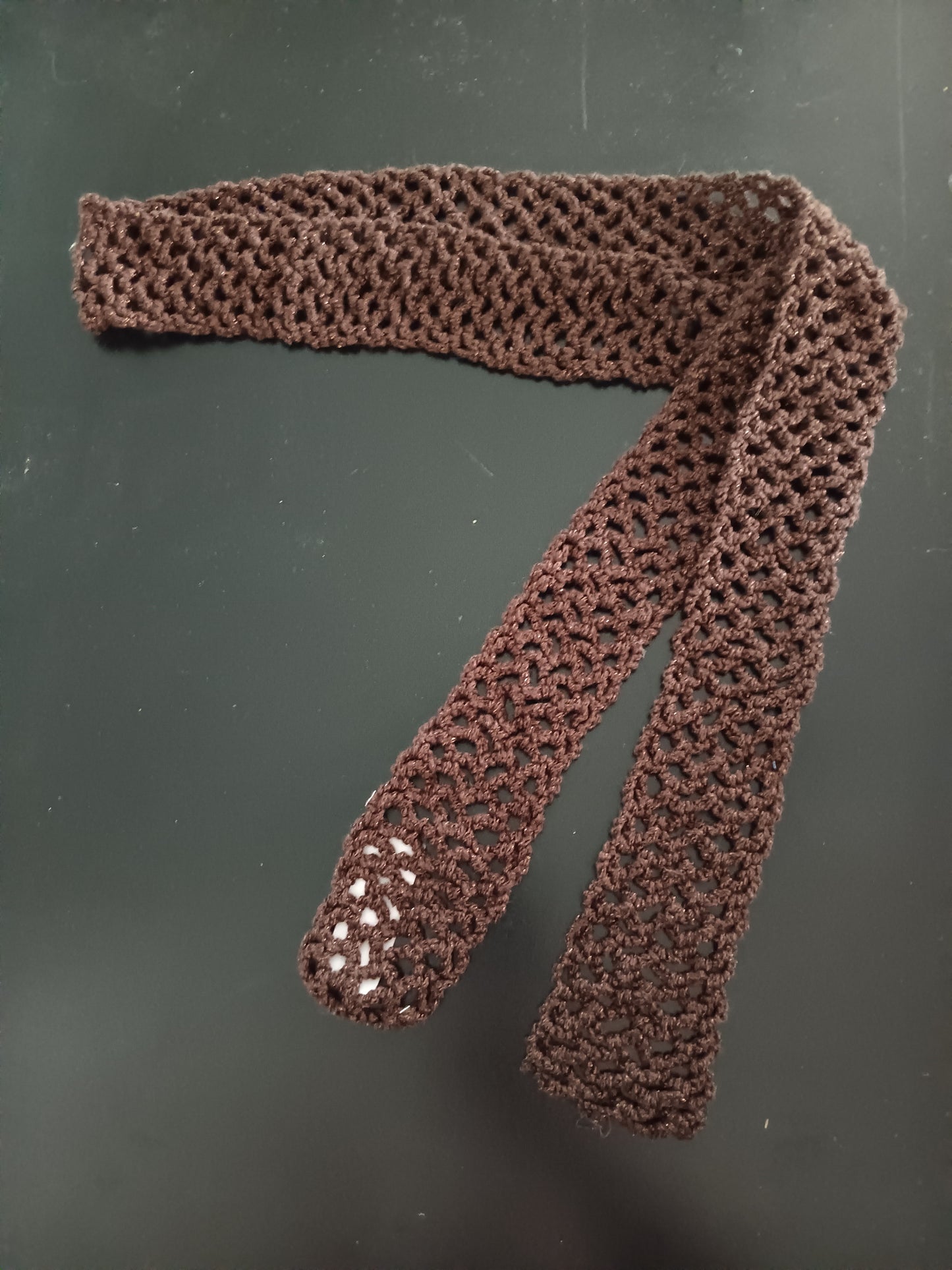 Chocolate Brown Crochet Belt