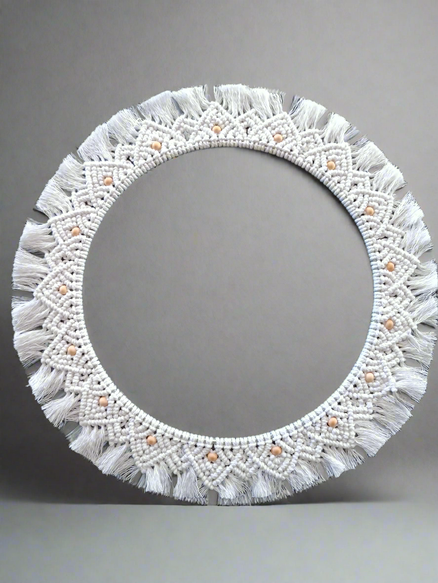 White Macrame Mandala