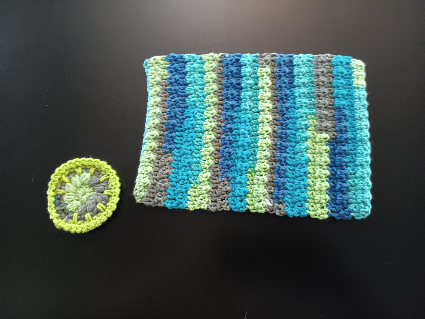 Spring blue and green wash and face scrubby set