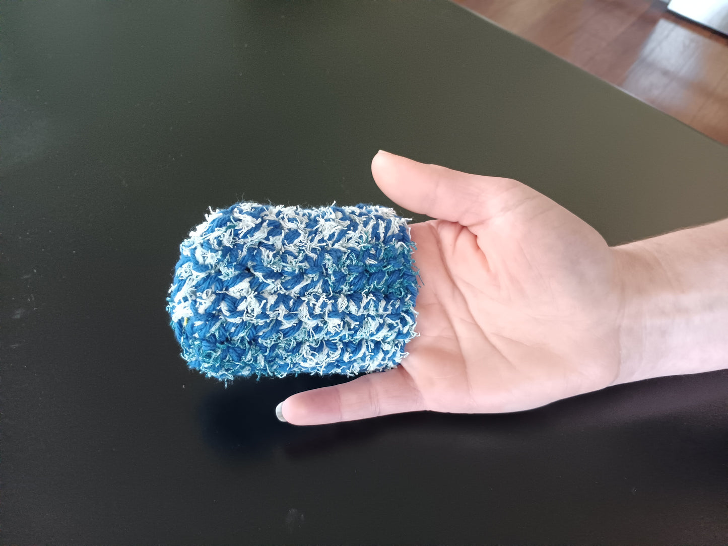 3 piece bath set with 2 soap holders and a face scrubby