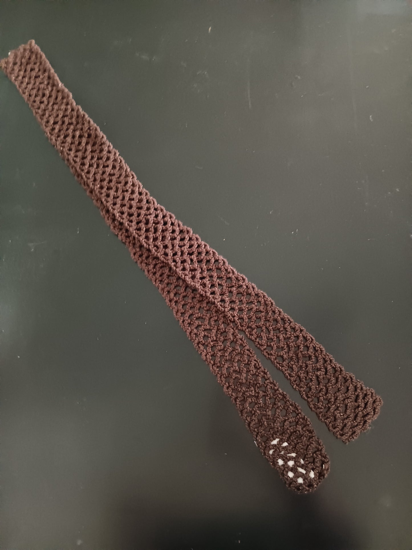 Chocolate Brown Crochet Belt
