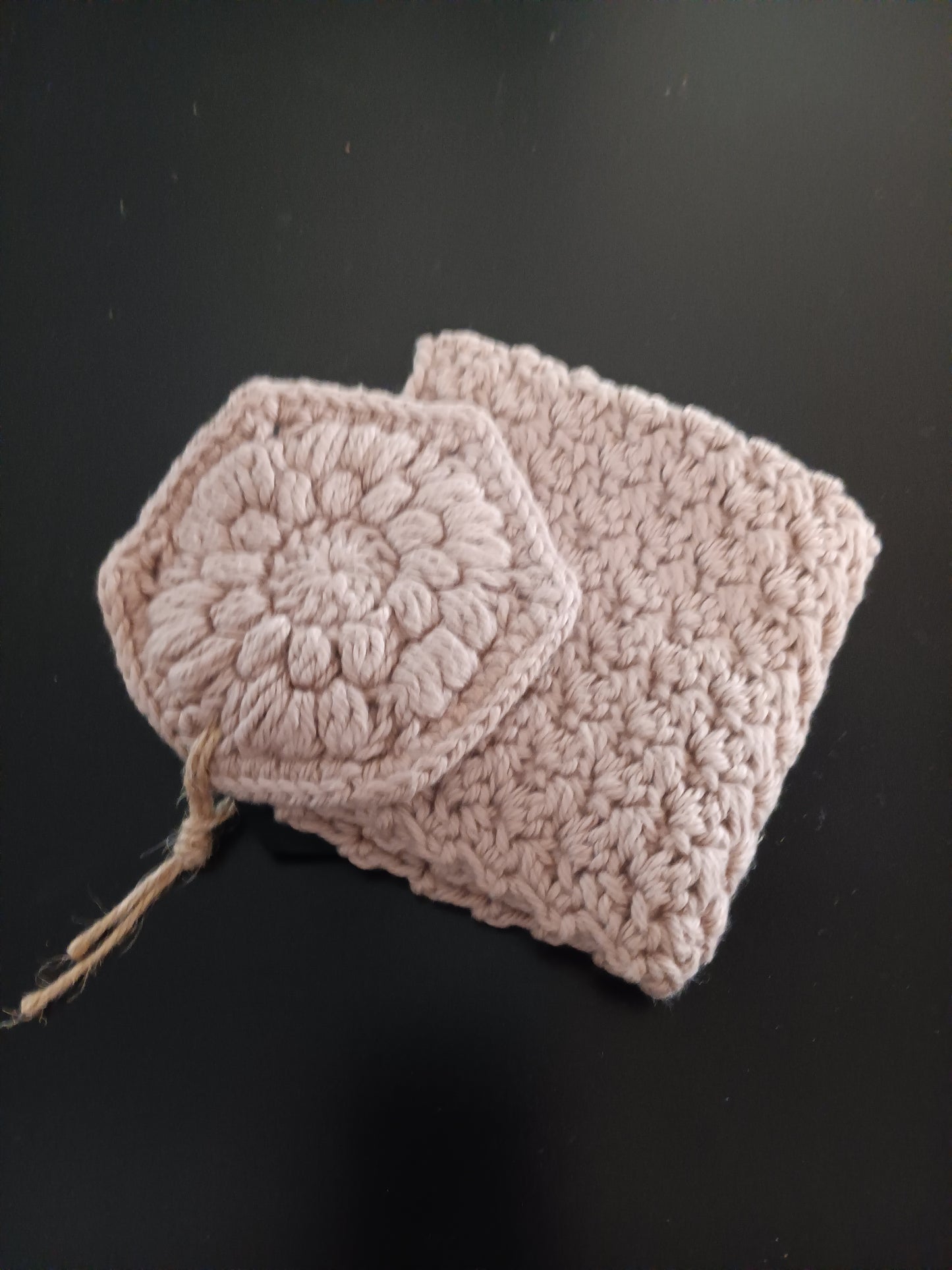 Set of 2 taupe luxury set