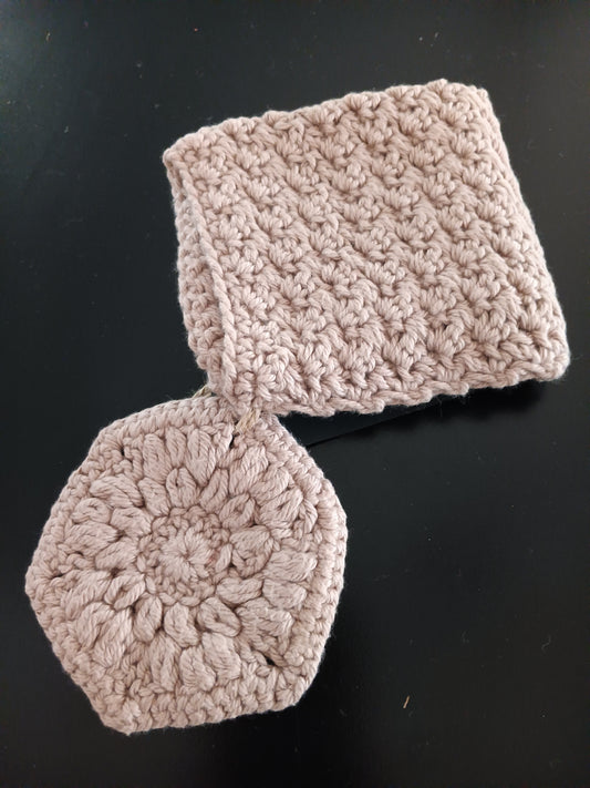 Set of 2 taupe luxury set