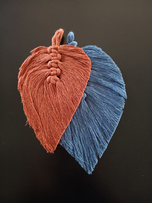 Brick Red and Blue Leaf Duo