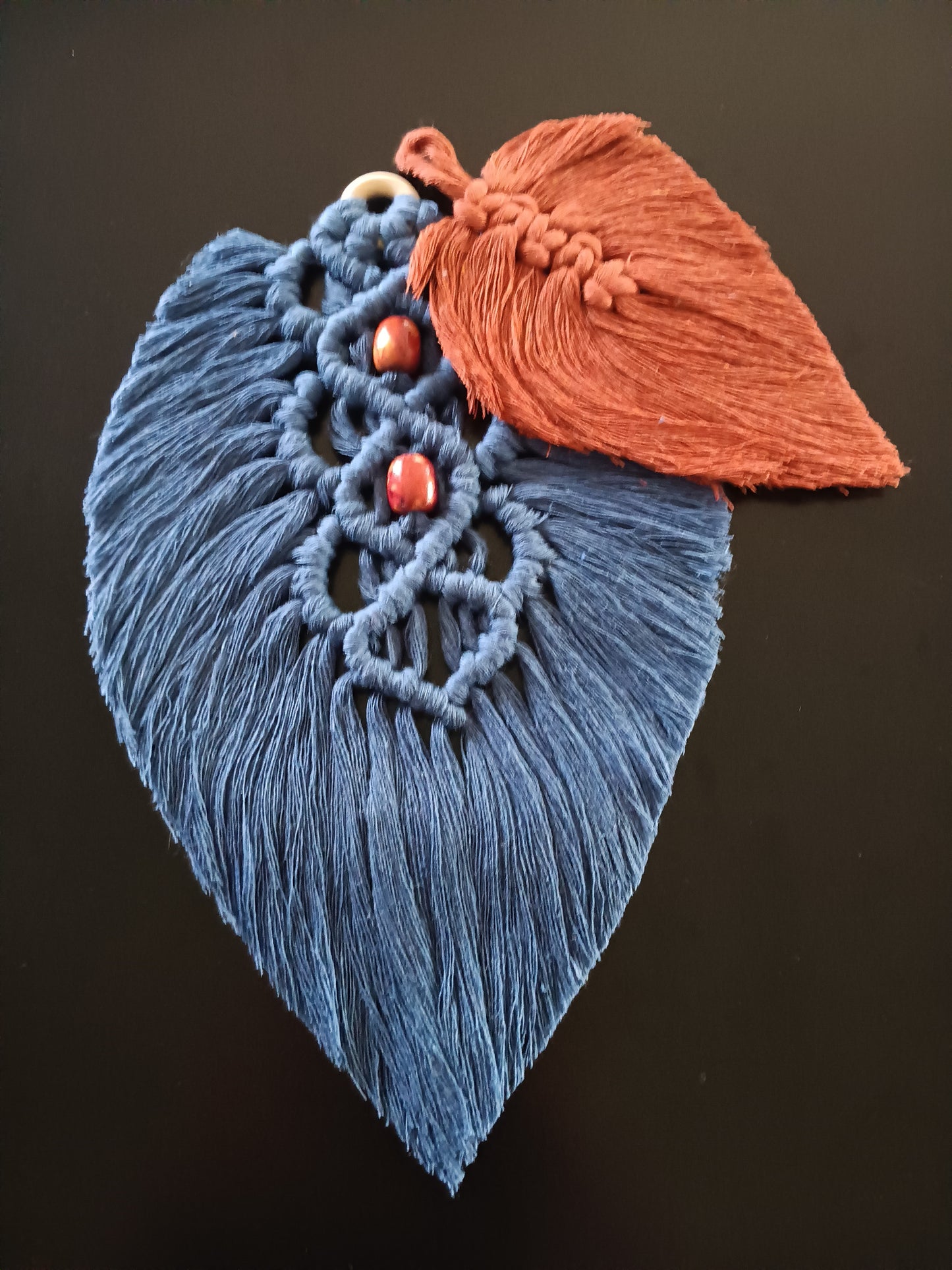Brick Red and Blue Leaf Duo