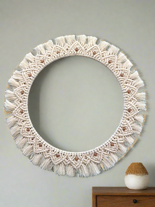 Natural Beige Macrame Mandala