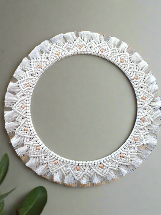 White Macrame Mandala